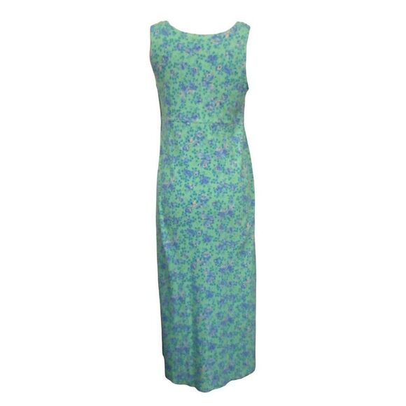 Tikan Trading Company Floral Maxi Dress Sz S-M Side Button Empire Key West Fl - Picture 6 of 7